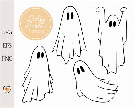 Ghost Svg, Halloween Svg, Ghost Silhouette, Ghost Png - Etsy