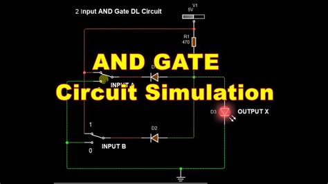 AND GATE LOGIC CIRCUIT SIMULATION | AND gate | 2 input AND gate circuit ...