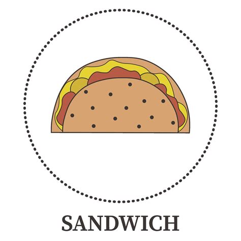 Abstract big sandwich, pita on white background - Vector 2129239 Vector ...