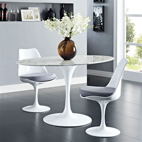 Anabel 54" Oval Marble Dining Table - City Living Design City Living Design