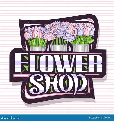 Vector Logo for Flower Shop Stock Vector - Illustration of letter ...