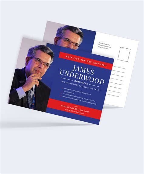 Political Campaign Postcard Template in PSD, Pages, Word, Illustrator ...