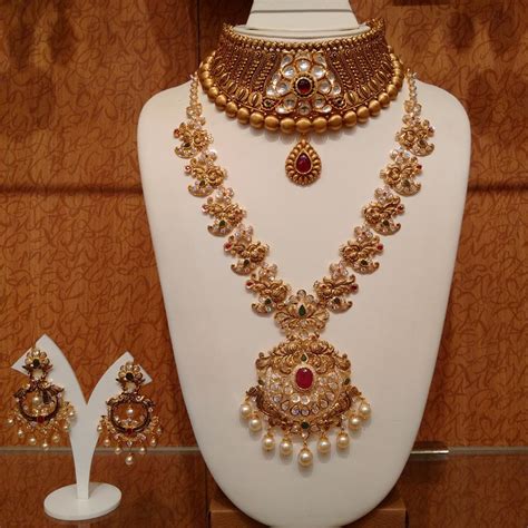 21 Traditional Gold Jewelry Set Designs For Marriage • South India Jewels