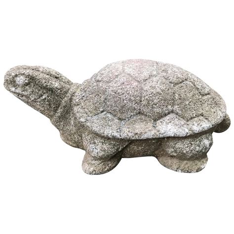 Japanese Antique Stone Turtle Kame Intricately Carved - Schneible Fine ...