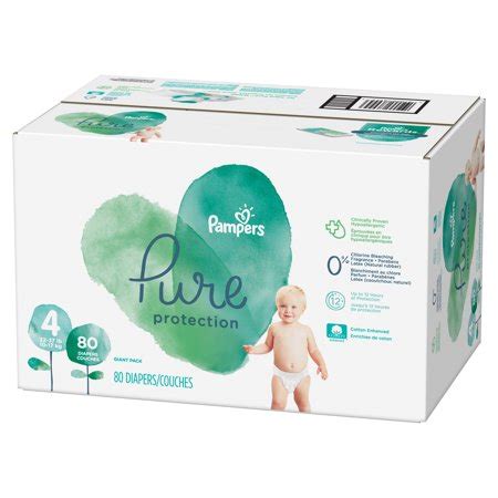 Pampers Pure Protection Diapers Size 4 80 Count - Walmart.com