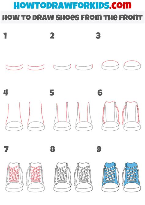 How to Draw Shoes from the Front - Easy Drawing Tutorial For Kids