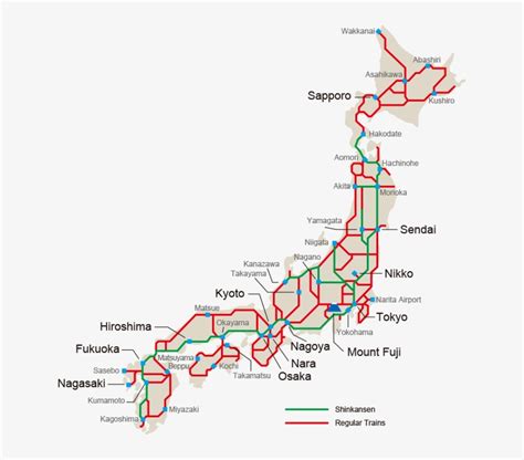 Japan Rail Pass - Jr Pass Shinkansen Map Transparent PNG - 639x641 ...