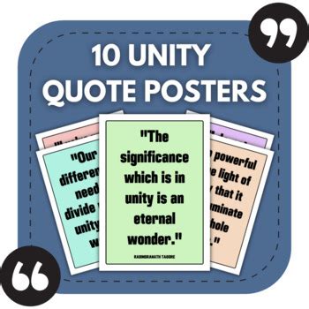 10 Unity Quotes | Middle & High School Classroom Decor Poster Set