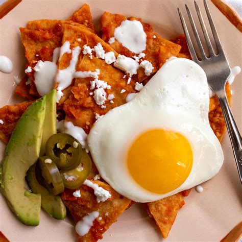 Chilaquiles Rojos con Huevos (Red Chilaquiles with Eggs) | Mission Food ...