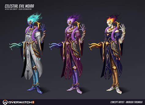 Celestial Evil Moira - Mythic skin Fan concept : r/Overwatch