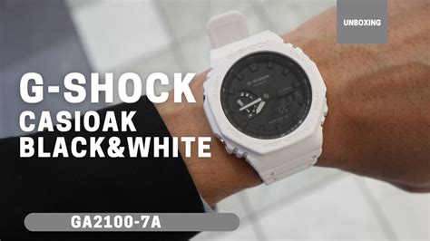 Casio G-Shock Octagon Series White Carbon Core Guard Watch GA-2100-7AER ...