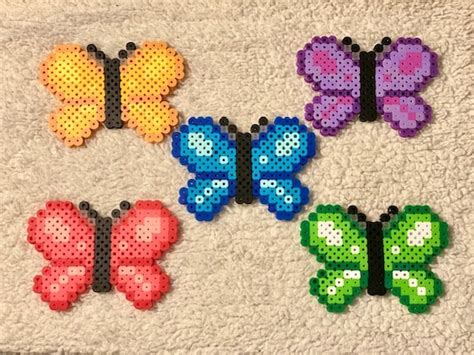 Butterfly Perler Bead Keychain | Etsy