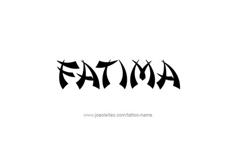 Fatima Name Tattoo Designs