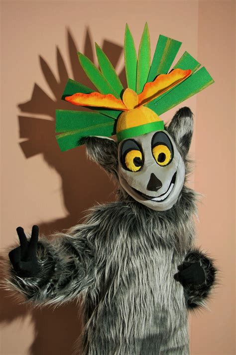 King Julien mascot costume | Mascot costumes, Hand embroidery projects ...