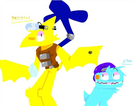 Yellow and cyan(rainbow friends chapter 2) by DoorsALLlife on DeviantArt