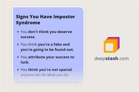 Signs You Have Impostor Syndrome - Deepstash