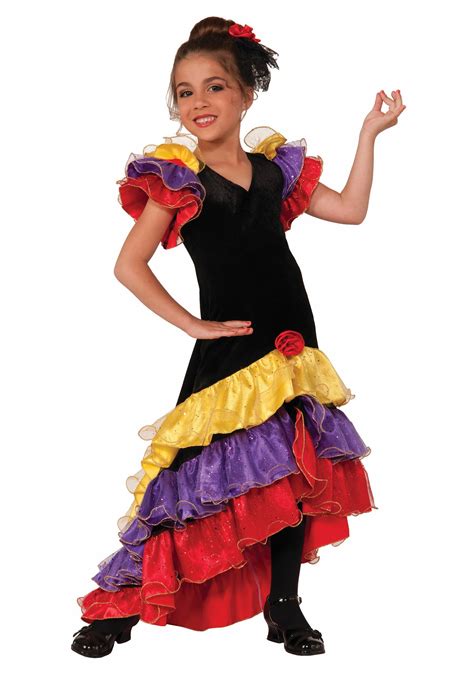 Girls Flamenco Dancer Costume