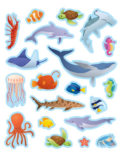 Ocean Animals Stickers - TCR7095 | Teacher Created Resources