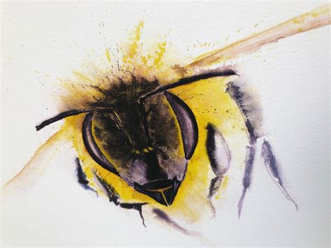 Original Honey Bee Painting- Original Watercolour Painting of a Bee by ...