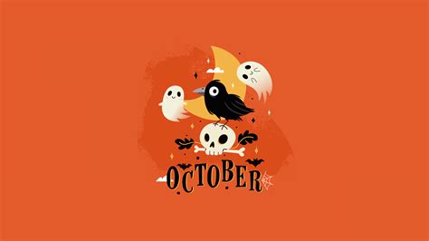 October Wallpaper 4K, Halloween background