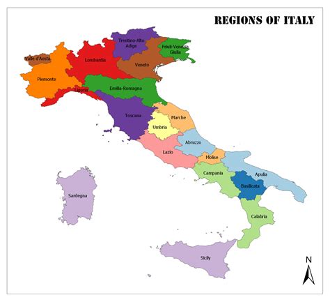 Italy Political Map (Cities and Regions) | Mappr