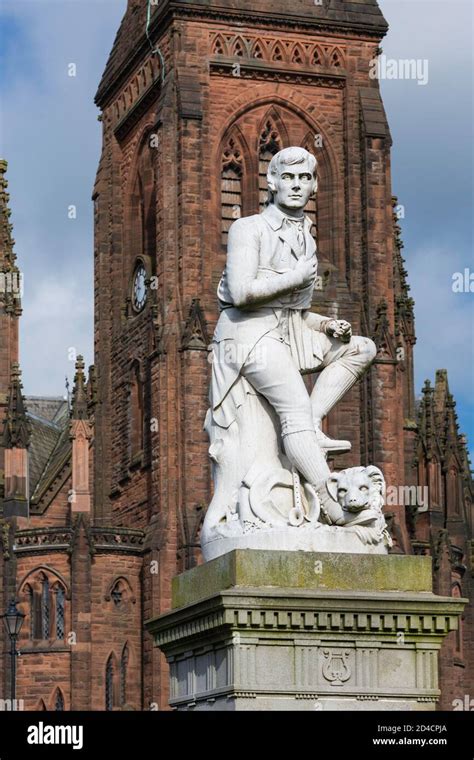 Statue of Robert Burns, Dumfries, Dumfries and Galloway, Scotland Stock ...