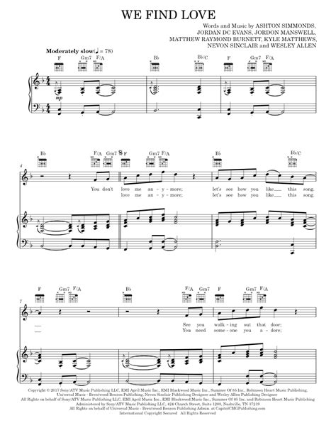 we find love Sheet music for Piano, Vocals by Daniel Caesar: Music ...