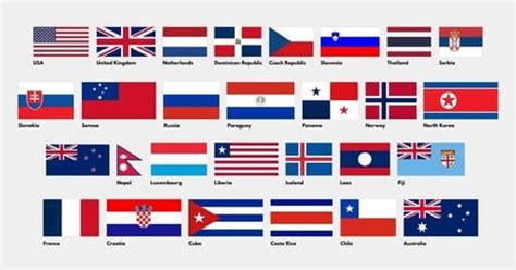 Red, White And Blue Flags Combinations (+20 Countries) - Eggradients.com