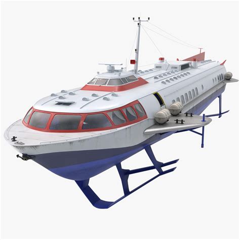 Passenger Hydrofoil Boat 3D Model #AD ,#Hydrofoil#Passenger#Model#Boat ...