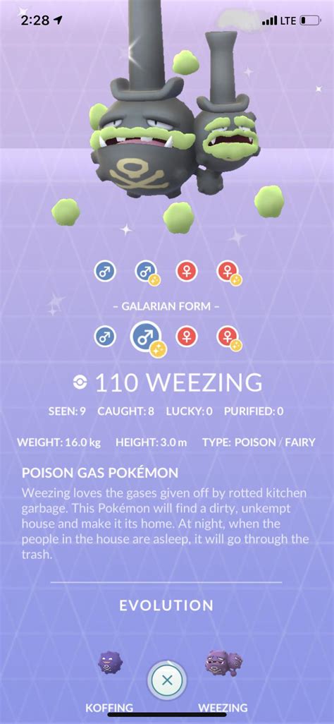 Shiny Galarian Weezing isn’t in the game yet..? : r/TheSilphRoad