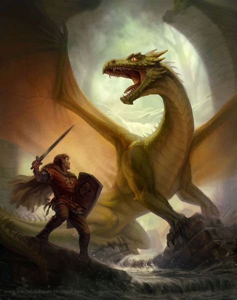 Fáfnir le dragon et Siegfried. Mythologie scandinave | Fantasy dragon ...