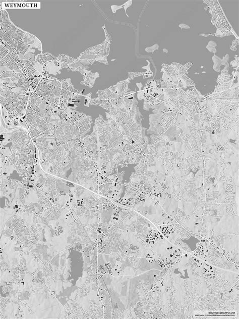 Weymouth - Figure-ground Vector Map | Boundless Maps