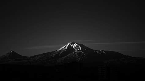 Snow Covered Mountains Under Black Cloudy Sky Wallpaper Hd Nature 4k ...