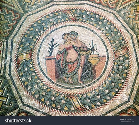 Piazza Armerina, Sicily, Italy - April 3: Mosaics In Archaeological ...