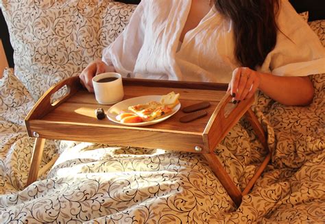 Wooden Tray With Legs Breakfast in Bed Tray Breakfast Table | Etsy ...