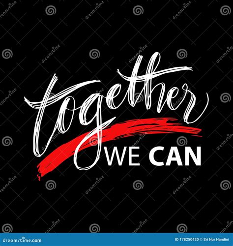 Together we Can. Motivational Poster Quote Stock Illustration ...