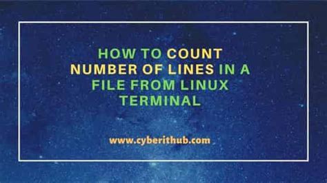 How to count number of lines in a File from Linux Terminal | CyberITHub