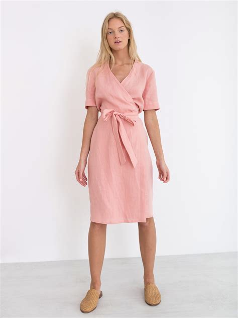 BRIGITTE Linen Wrap Dress - Love and Confuse