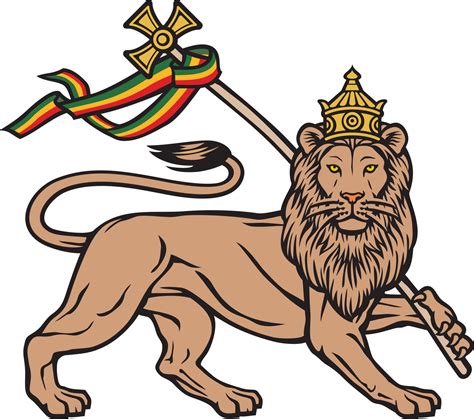 The Lion of Judah - Rastafarian Reggae Symbol 13136551 Vector Art at ...