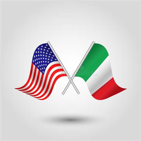 Italian And American Flags Together