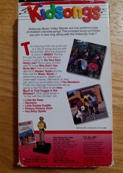 Kidsongs A Day With the Animals VHS 1986 View Master Video 25 - Etsy