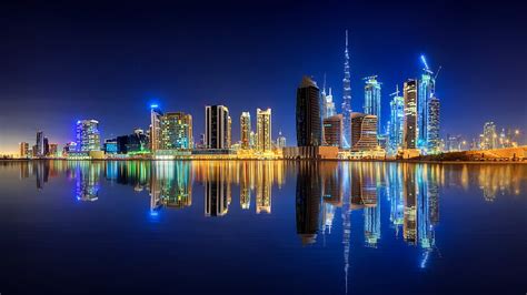 HD wallpaper: city skyline, night, the city, lights, the evening ...