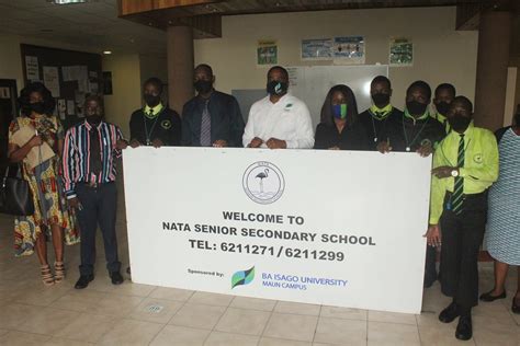 BA ISAGO University MAUN Campus Donates a signage board to Nata Senior ...