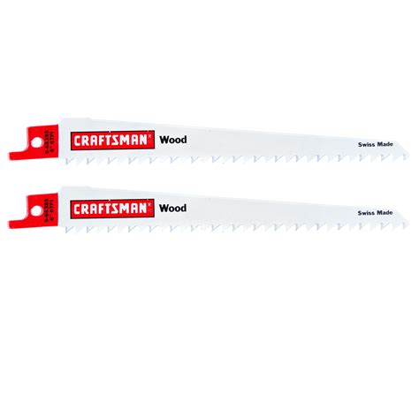 Craftsman 6 in. Reciprocating Saw Blades, Wood, 6 TPI - 2 pk.