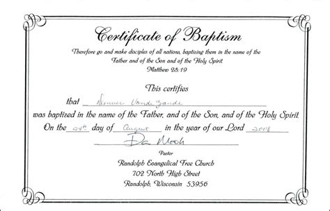 Free Baptismal Certificate Filename | Reinadela Selva - Free Online ...