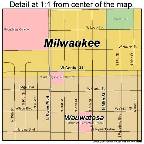 Wauwatosa Wisconsin Street Map 5584675