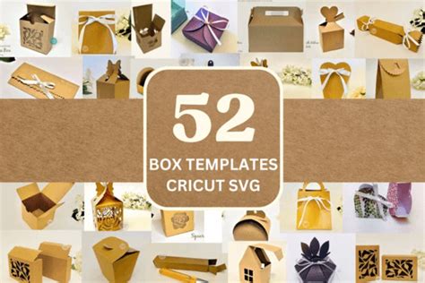 52 Cricut Cut SVG Box Templates - Etsy