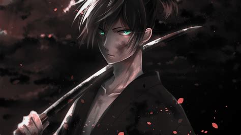 Download wallpaper 1920x1080 warrior, yato, noragami, dark, anime boy ...