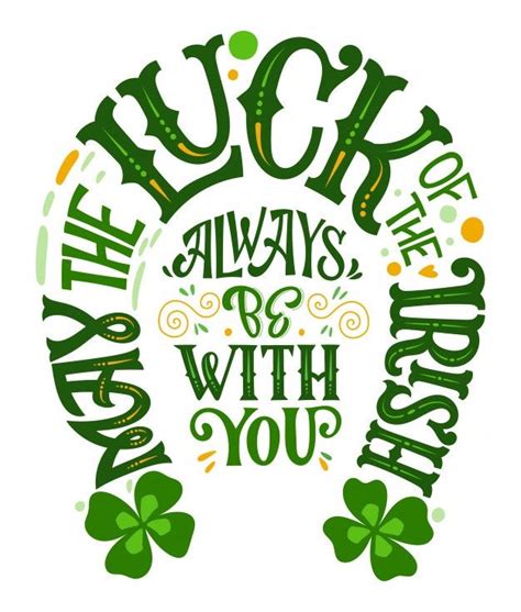 May The Luck Of The Irish Always Be With You - Hand Drawn St Patrick's ...