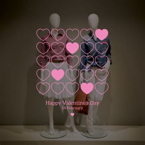 Happy Valentine's Day Hearts Window Decal Removable - Etsy